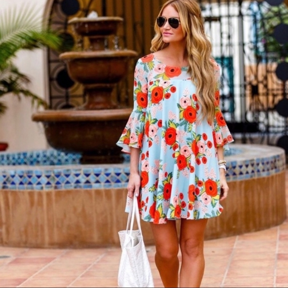 PAPER CROWN + RIFLE PAPER FLUTTERED BLOOMS DRESS